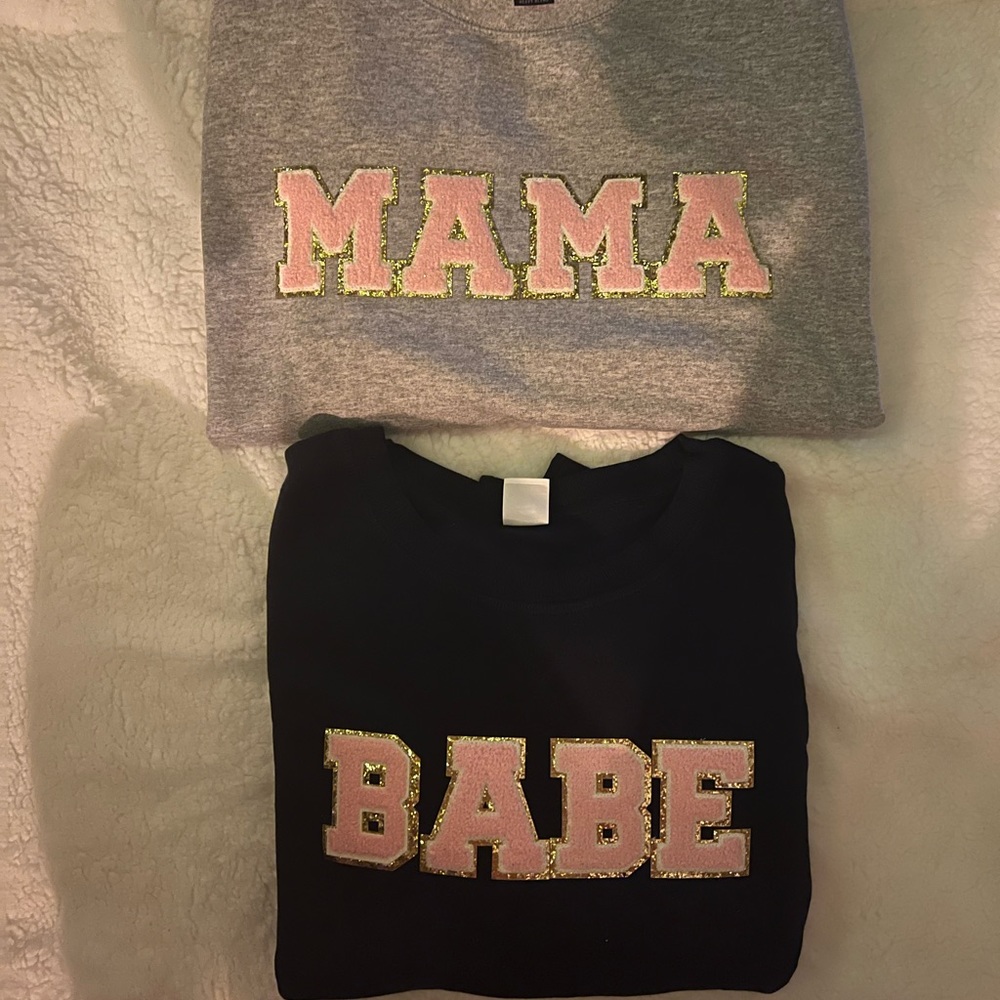 MAMA, BABE sweatshirts 😍